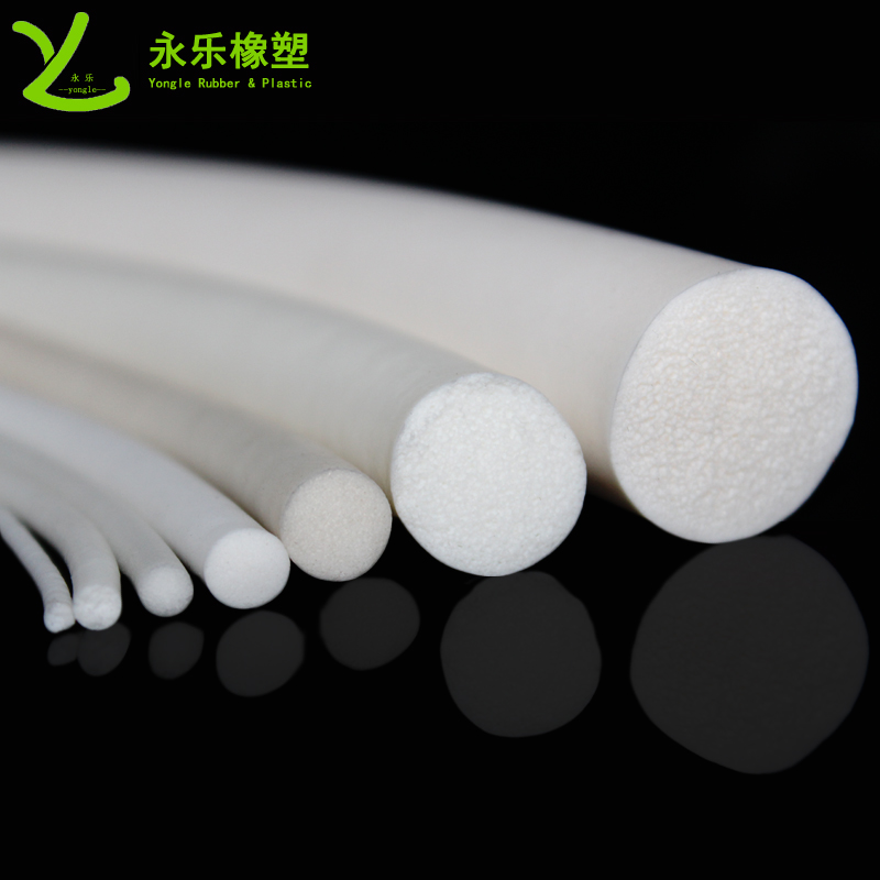 白色發(fā)泡硅膠條，無(wú)鹵發(fā)泡硅膠密封條，防水發(fā)泡硅膠密封條